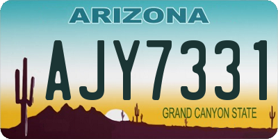 AZ license plate AJY7331