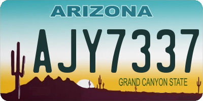AZ license plate AJY7337