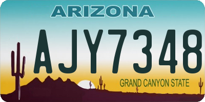 AZ license plate AJY7348