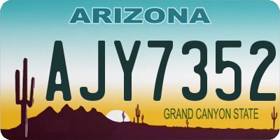 AZ license plate AJY7352