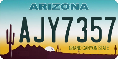 AZ license plate AJY7357