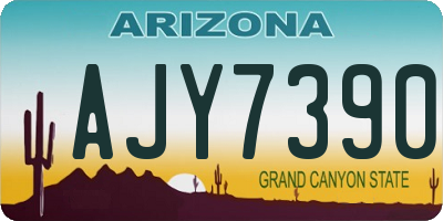 AZ license plate AJY7390