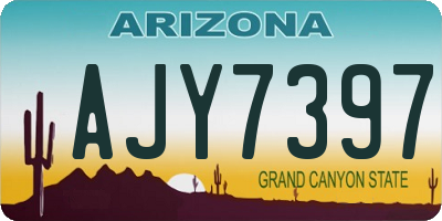 AZ license plate AJY7397