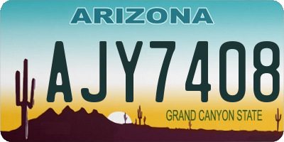 AZ license plate AJY7408