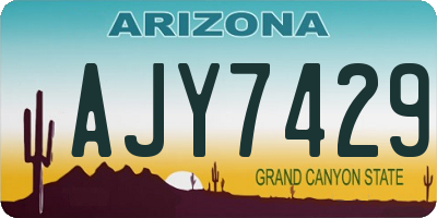 AZ license plate AJY7429