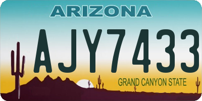 AZ license plate AJY7433