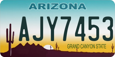 AZ license plate AJY7453