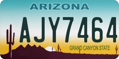 AZ license plate AJY7464