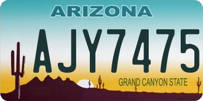 AZ license plate AJY7475