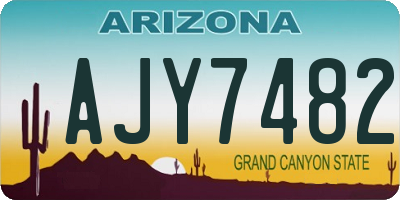 AZ license plate AJY7482