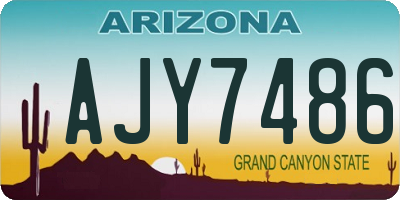 AZ license plate AJY7486