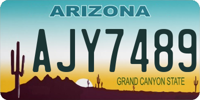 AZ license plate AJY7489
