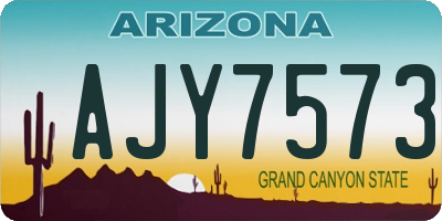 AZ license plate AJY7573