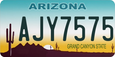 AZ license plate AJY7575