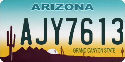 AZ license plate AJY7613