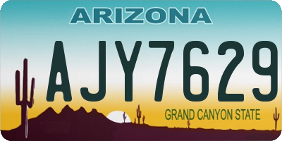 AZ license plate AJY7629