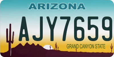 AZ license plate AJY7659