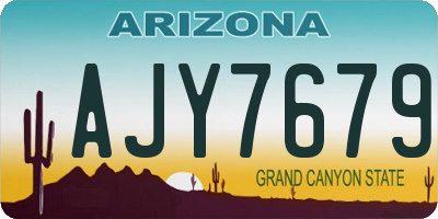 AZ license plate AJY7679