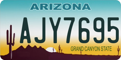 AZ license plate AJY7695