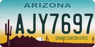 AZ license plate AJY7697