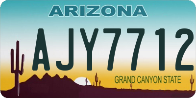 AZ license plate AJY7712