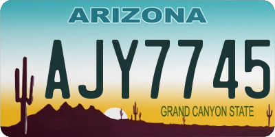 AZ license plate AJY7745