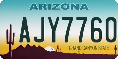 AZ license plate AJY7760
