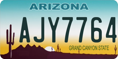 AZ license plate AJY7764