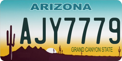 AZ license plate AJY7779