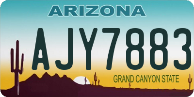 AZ license plate AJY7883