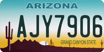 AZ license plate AJY7906