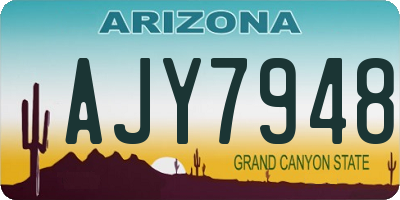AZ license plate AJY7948