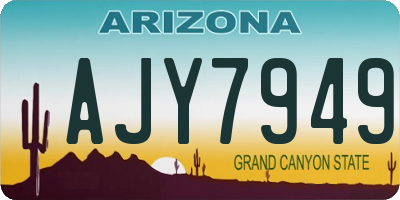 AZ license plate AJY7949