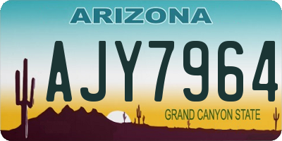 AZ license plate AJY7964
