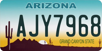 AZ license plate AJY7968