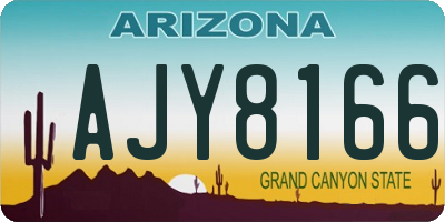 AZ license plate AJY8166