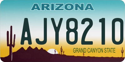 AZ license plate AJY8210