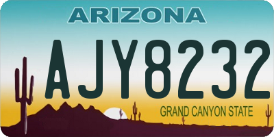 AZ license plate AJY8232