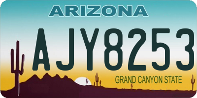 AZ license plate AJY8253