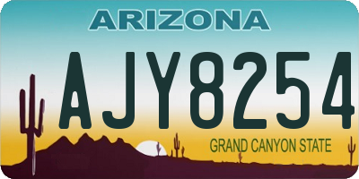 AZ license plate AJY8254
