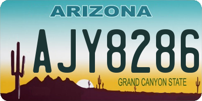 AZ license plate AJY8286