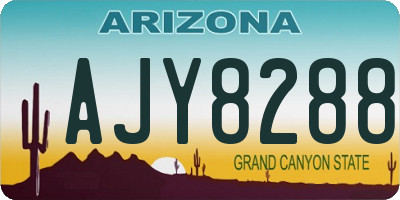 AZ license plate AJY8288