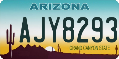 AZ license plate AJY8293