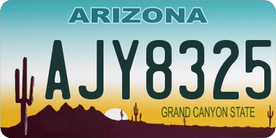 AZ license plate AJY8325