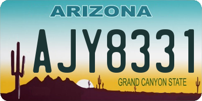 AZ license plate AJY8331