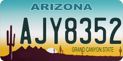 AZ license plate AJY8352