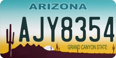 AZ license plate AJY8354
