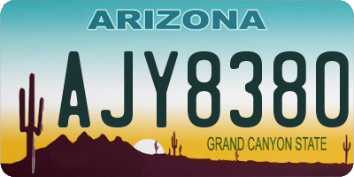 AZ license plate AJY8380