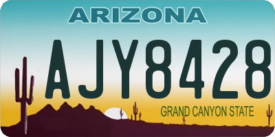 AZ license plate AJY8428