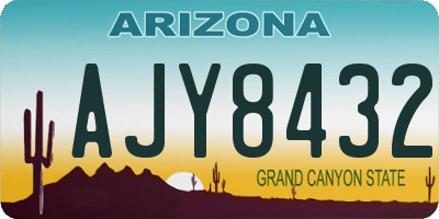 AZ license plate AJY8432